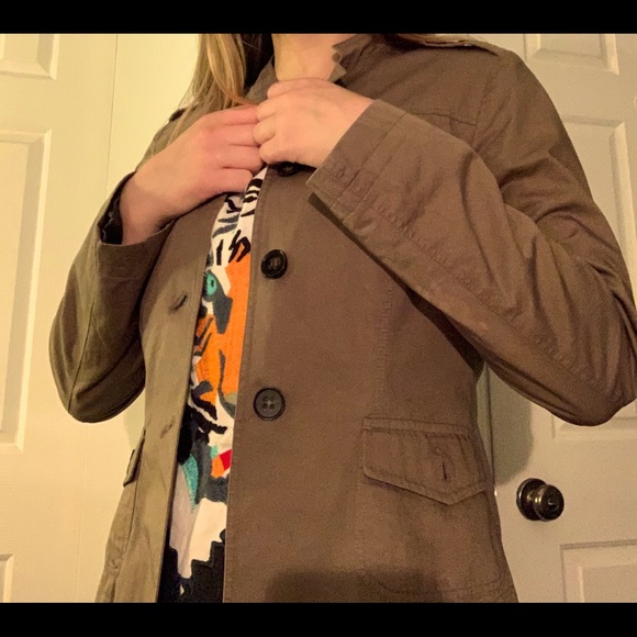 Warm green blazer jacket - Picture 1 of 10